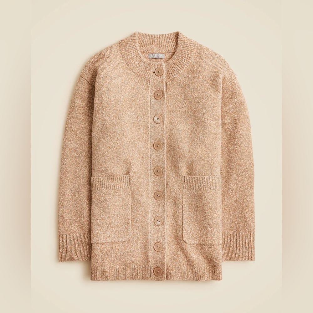 J.Crew Relaxed milano-stitch cardigan CN228